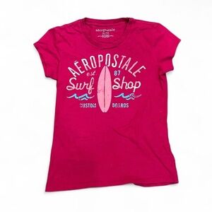 Aeropostale Pink Surf Shop Graphic Tee